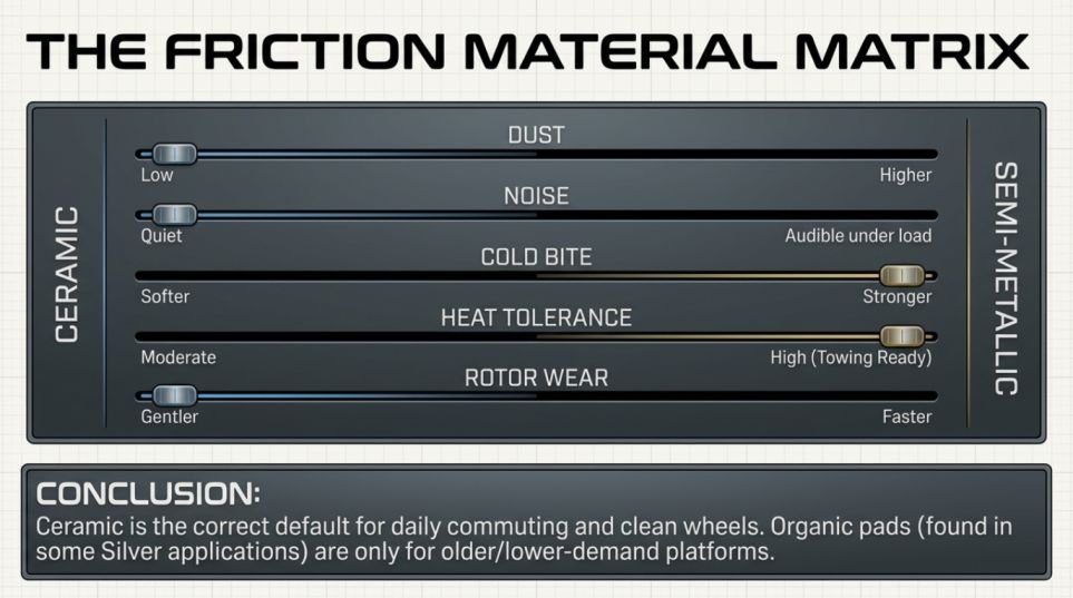Ceramic vs semi-metallic: which ACDelco friction material fits your driving