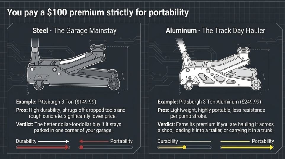 Steel vs aluminum: what the price gap buys you