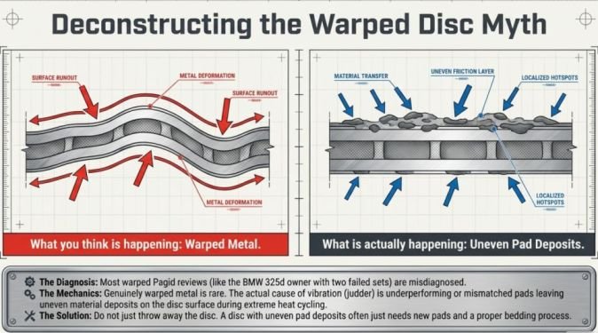 Owner experiences with judder warping and pad deposits