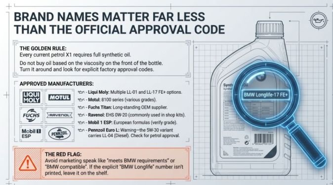 Approved oil brands that meet BMW's spec