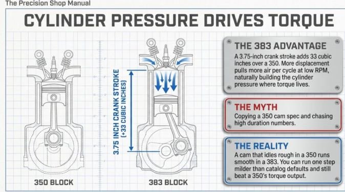 Why a 383 already leans toward torque