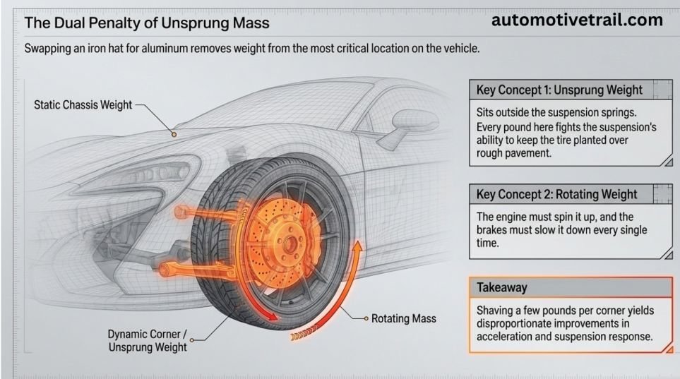 Weight and unsprung mass