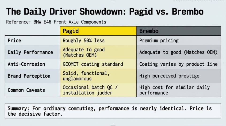 Pagid brake disc pricing — is the value real