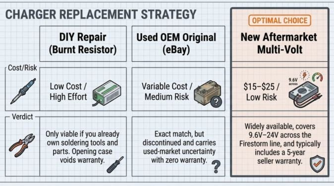 Repairing an old charger vs replacing it