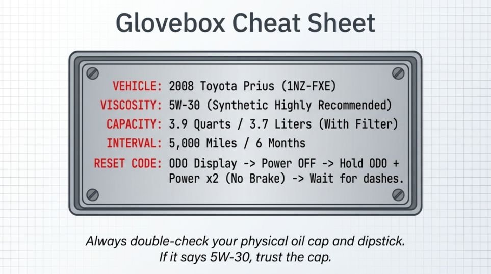 What to check before buying oil for your 2008 Prius