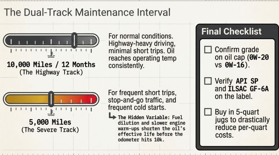 Oil change intervals — 5,000 vs 10,000 miles