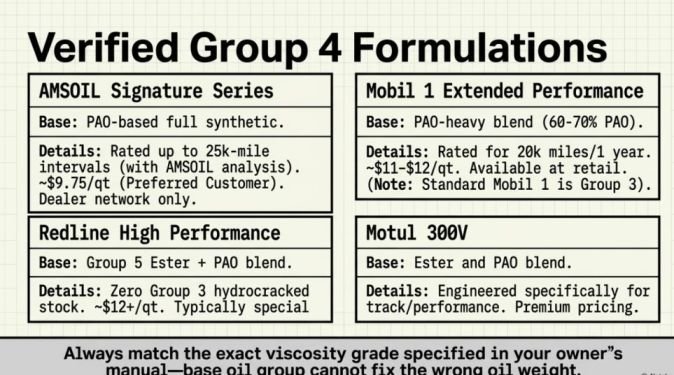 Mistakes people make buying Group 4 oil