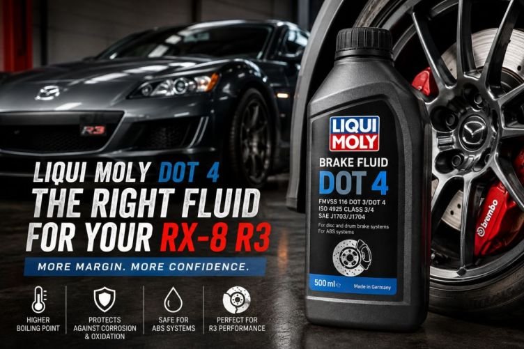 Is Liqui Moly DOT 4 brake fluid good for a Mazda RX-8 R3?