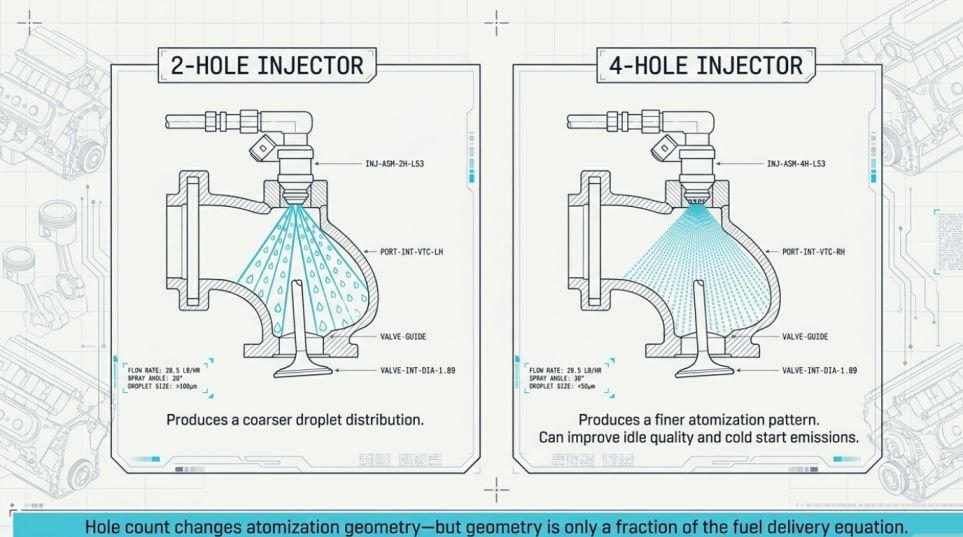 2 Hole Vs 4 Hole Injectors 5.3 Vortec