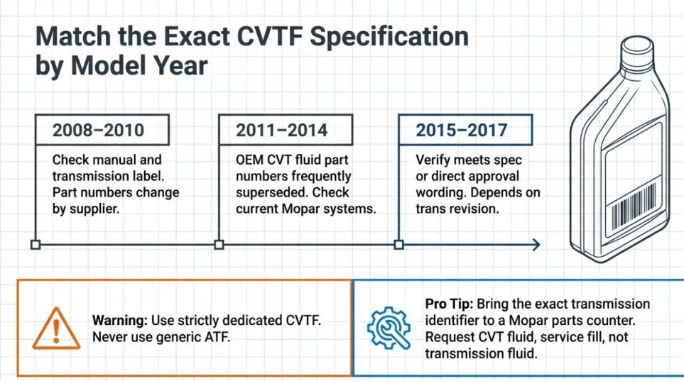 Cvt Fluid Specs By Year
