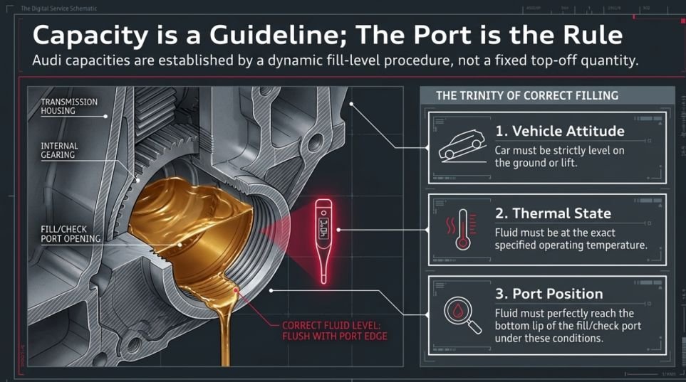 2012 Audi A3 TDI DSG transmission fluid capacity