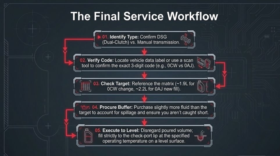 Step-by-step 2012 Audi A3 TDI DSG fluid change overview