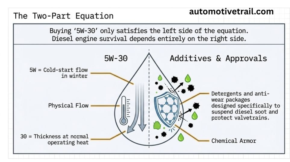 What "5W-30" Actually Tells You