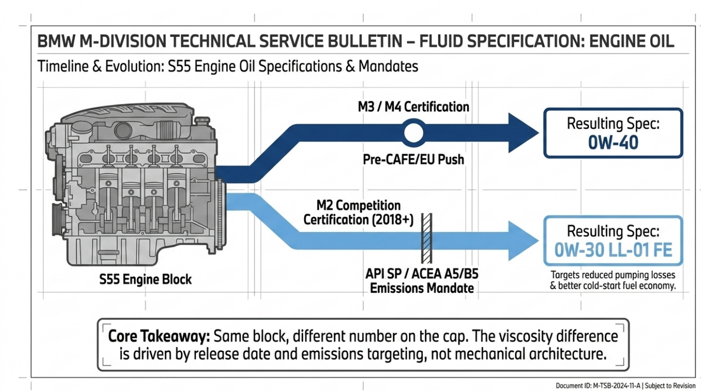 Why the M2 Competition runs thinner oil than the M3 and M4