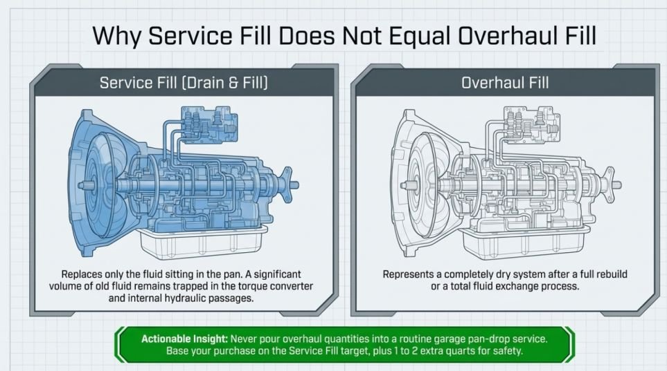 Why Service-fill Volume Can Differ From Overhaul-fill