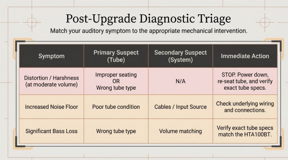 Troubleshooting After Tube Upgrade