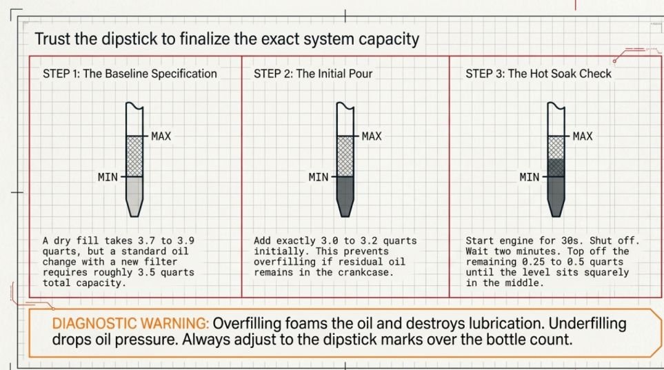 Dipstick Check And Refill Steps
