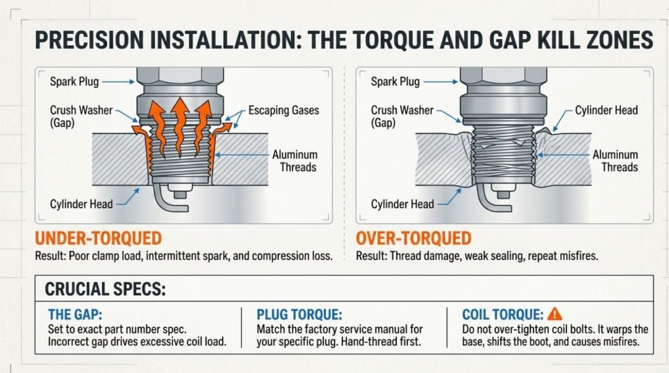 Spark Plug Torque And Recheck Steps