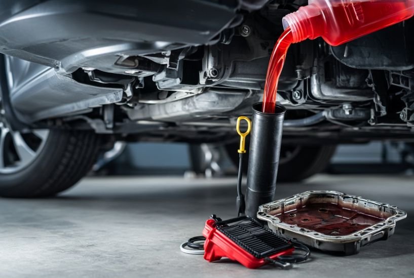 How many litres of automatic gearbox oil for a Chrysler Voyager 2013 2.8
