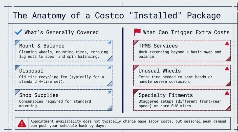 What Costco Typically Includes Installed